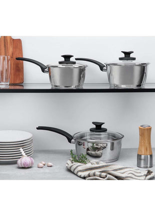 Tramontina Stainless Steel 3 Pcs. Saucepan Set - Tramontina Store UK