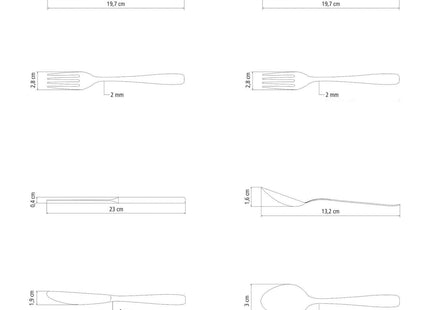 Tramontina Stainless Steel 24 Pcs. Cutlery Set