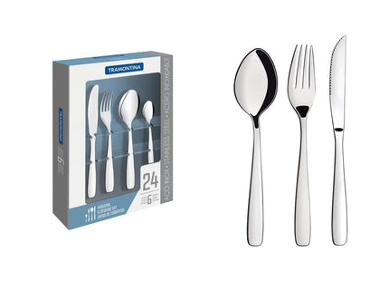 Tramontina Stainless Steel 24 Pcs. Cutlery Set