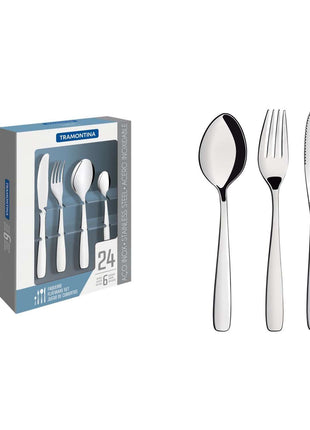 Tramontina Stainless Steel 24 Pcs. Cutlery Set - Tramontina Store UK