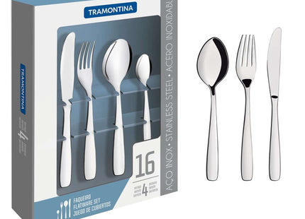 Tramontina Stainless Steel 16 Pcs. Cutlery Set