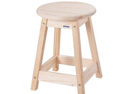 Natural Pine Wood Stool Ø33 x 46.5cm