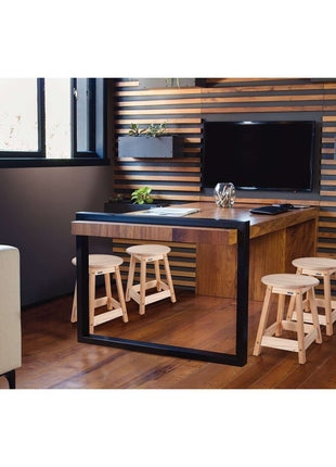 Tramontina Natural Pine Wood Stool Ø33 x 46.5cm - Tramontina Store UK