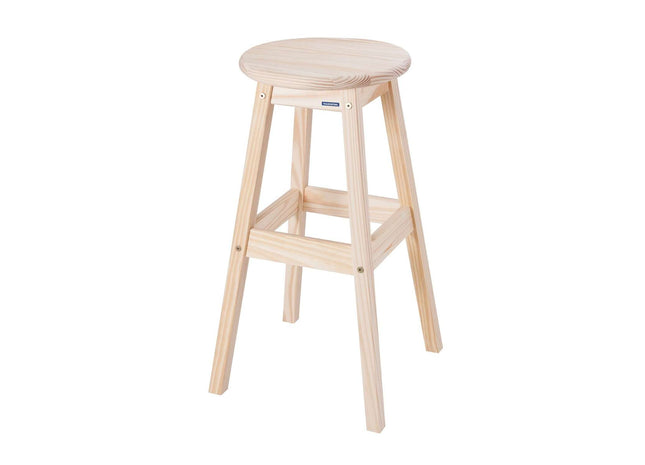 Tramontina Natural Pine Wood Counter Stool Ø 40 x 70.8cm