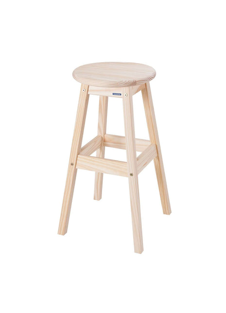 Tramontina Natural Pine Wood Counter Stool Ø 40 x 70.8cm - Tramontina Store UK