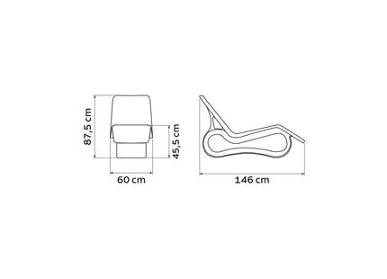 Tramontina Octo Polyethylene Sun Lounger (Grey)