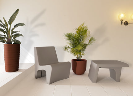 Tramontina Berta Polyethylene Lounge Chair (Grey)