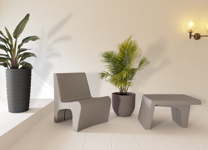Tramontina Berta Polyethylene Lounge Chair (Grey)