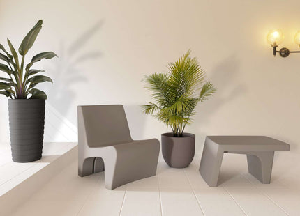 Tramontina Berta Polyethylene Lounge Chair (Grey)