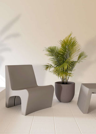 Tramontina Berta Polyethylene Lounge Chair (Grey) - Tramontina Store UK