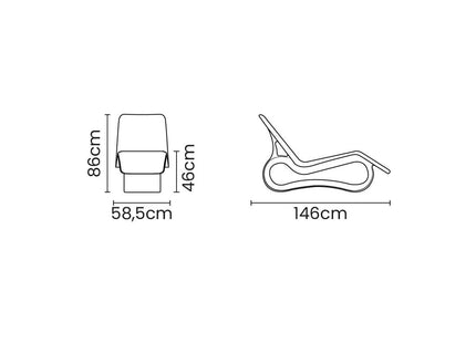 Tramontina Octo Polyethylene Sun Lounger (Grey)