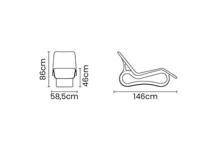 Tramontina Octo Polyethylene Sun Lounger (Grey)