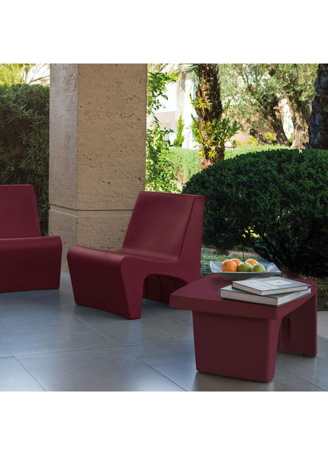 Tramontina Berta Polyethylene Coffee Table (Burgundy) - Tramontina Store UK