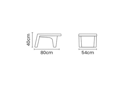 Tramontina Berta Polyethylene Coffee Table (Grey)