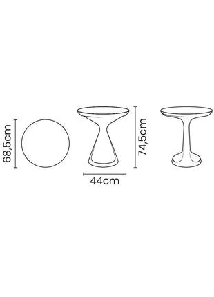 Tramontina Salut Polyethylene Coffee Table (Burgundy) - Tramontina Store UK