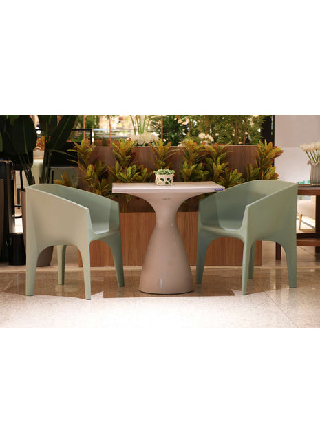 Tramontina Flut Polyethylene Square Table (Grey)