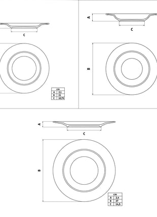Tramontina Ingrid 12 Pcs. Fine Porcelain Plate Set - Tramontina Store UK