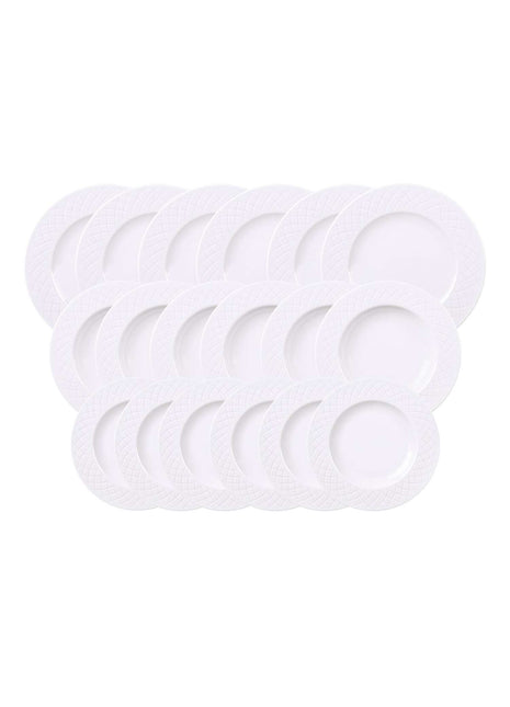 Tramontina Ingrid 18 Pcs. Fine Porcelain Plate Set - Tramontina Store UK