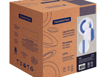 Tramontina Soho 12 Pcs. Fine Porcelain Plate Set