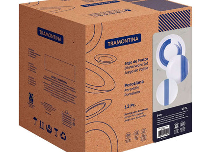 Tramontina Soho 12 Pcs. Fine Porcelain Plate Set