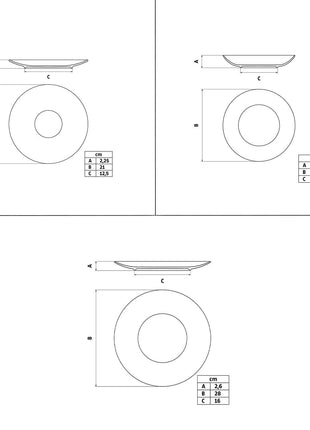 Tramontina Soho 12 Pcs. Fine Porcelain Plate Set - Tramontina Store UK