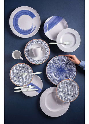 Tramontina Abstratta 12 Pcs. Fine Porcelain Plate Set - Tramontina Store UK