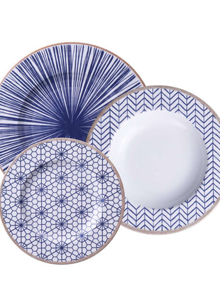 Tramontina Abstratta 12 Pcs. Fine Porcelain Plate Set - Tramontina Store UK