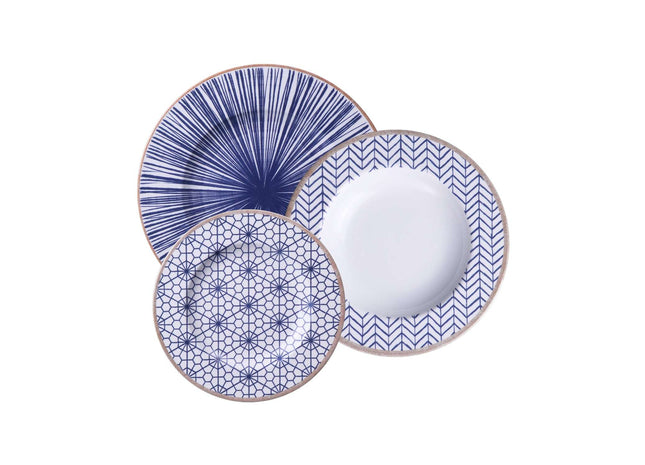 Tramontina Abstratta 12 Pcs. Fine Porcelain Plate Set