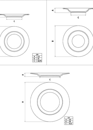 Tramontina Abstratta 12 Pcs. Fine Porcelain Plate Set - Tramontina Store UK