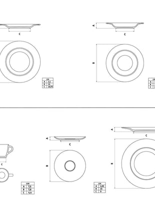 Tramontina Abstratta 20 Pcs. Fine Porcelain Dinner Set - Tramontina Store UK