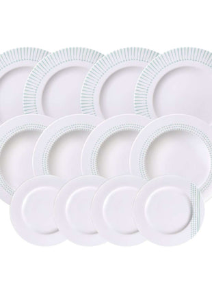 Tramontina Monocroma 12 Pcs. Fine Porcelain Plate Set - Tramontina Store UK