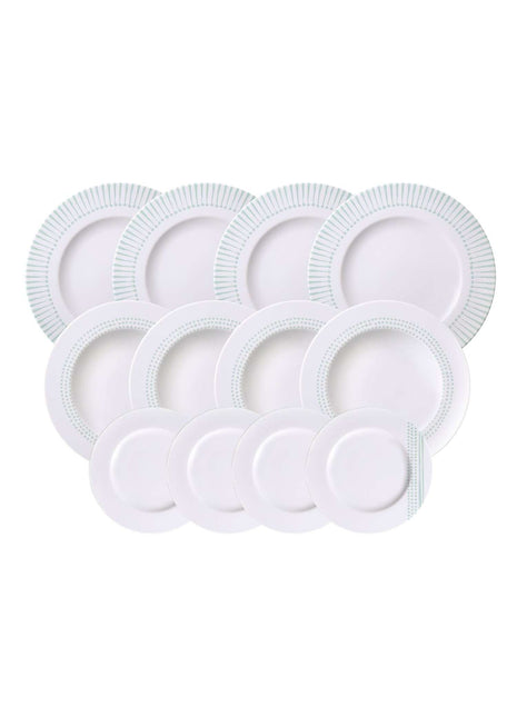 Tramontina Monocroma 12 Pcs. Fine Porcelain Plate Set - Tramontina Store UK