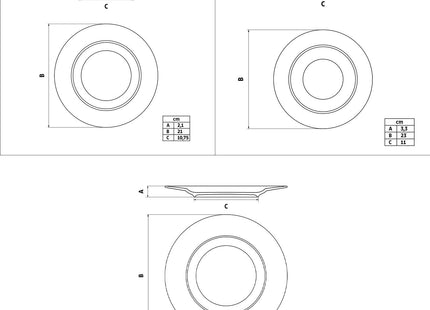 Tramontina Monocroma 12 Pcs. Fine Porcelain Plate Set