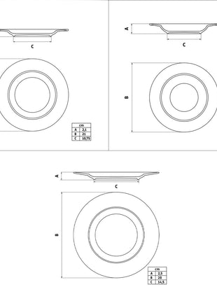 Tramontina Monocroma 12 Pcs. Fine Porcelain Plate Set - Tramontina Store UK