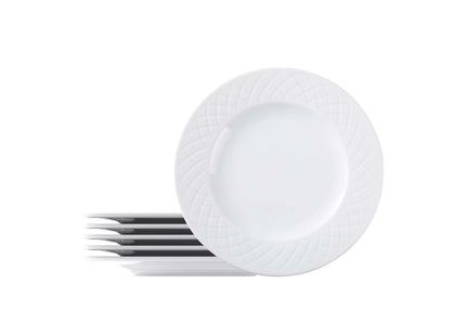 Tramontina Ingrid 6 Pcs. Fine Porcelain Dinner Plate Set 27 cm