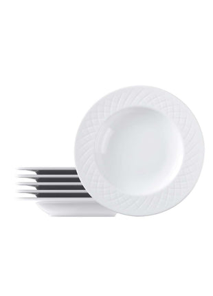 Tramontina Ingrid 6 Pcs. Fine Porcelain Deep Plate Set 23 cm - Tramontina Store UK