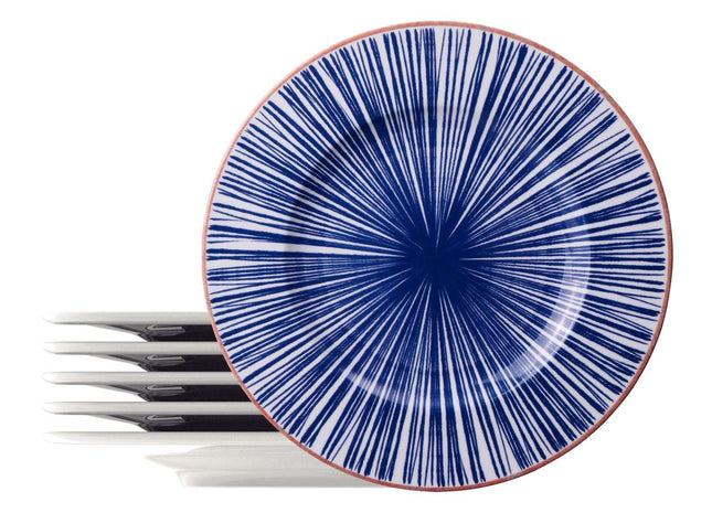 Tramontina Abstratta 6 Pcs. Fine Porcelain Dinner Plate Set 28 cm