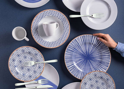 Tramontina Abstratta 6 Pcs. Fine Porcelain Dinner Plate Set 28 cm