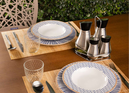 Tramontina Abstratta 6 Pcs. Fine Porcelain Dinner Plate Set 28 cm