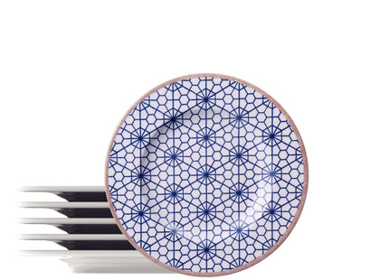 Tramontina Abstratta 6 Pcs. Fine Porcelain Side Plate Set 21 cm