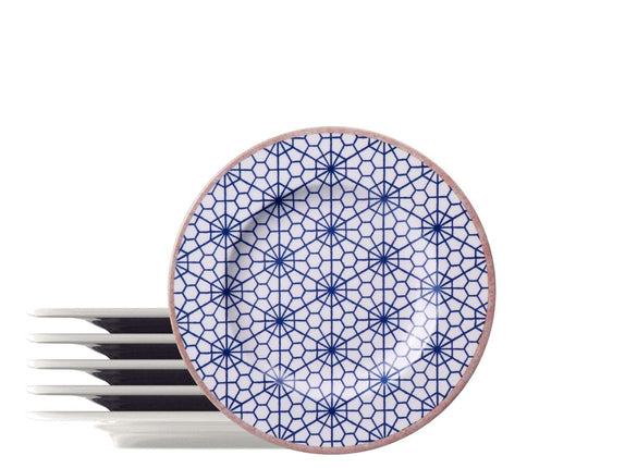 Tramontina Abstratta 6 Pcs. Fine Porcelain Side Plate Set 21 cm - Tramontina Store UK
