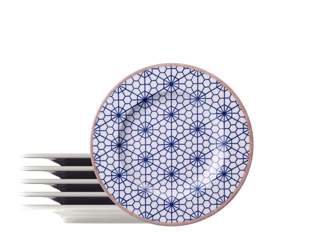 Tramontina Abstratta 6 Pcs. Fine Porcelain Side Plate Set 21 cm