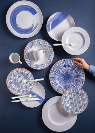 Tramontina Abstratta 6 Pcs. Fine Porcelain Side Plate Set 21 cm - Tramontina Store UK