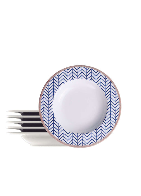 Tramontina Abstratta 6 Pcs. Fine Porcelain Deep Plate Set 23 cm - Tramontina Store UK