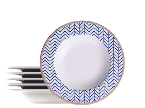 Tramontina Abstratta 6 Pcs. Fine Porcelain Deep Plate Set 23 cm - Tramontina Store UK