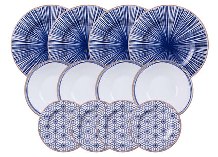 Tramontina Abstratta 12 Pcs. Fine Porcelain Dinner Set