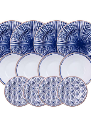 Tramontina Abstratta 12 Pcs. Fine Porcelain Dinner Set - Tramontina Store UK