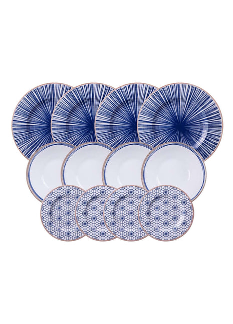 Tramontina Abstratta 12 Pcs. Fine Porcelain Dinner Set - Tramontina Store UK