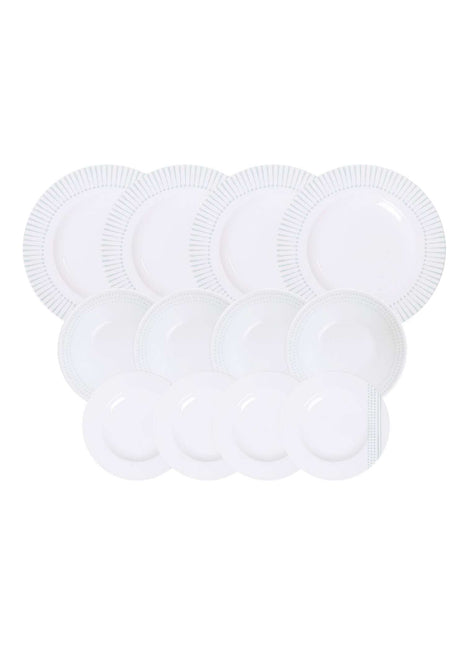 Tramontina Monocroma 12 Pcs. Fine Porcelain Dinner Set - Tramontina Store UK