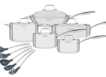 Tramontina 10 Pcs. 3-Ply Cookware and Utensil Set - Tramontina Store